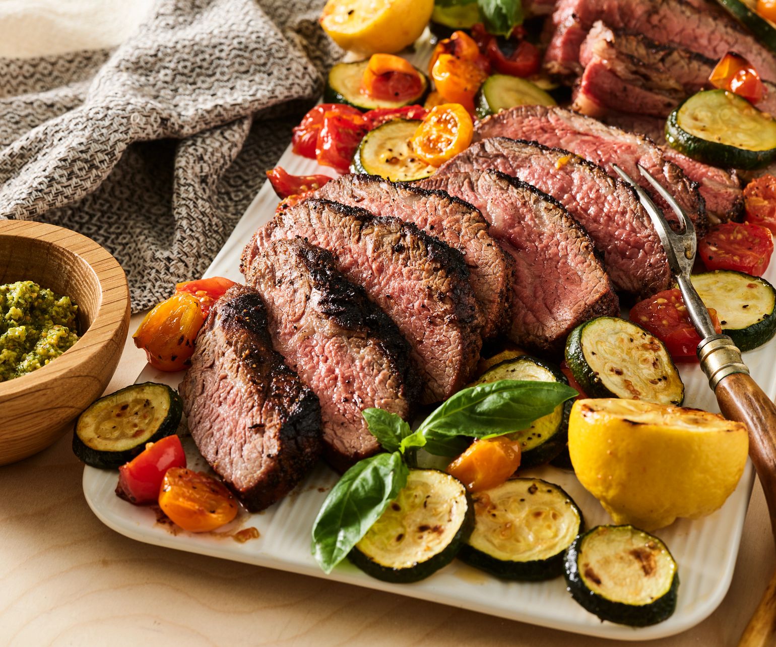 Santa Maria Tri-Tip with Pistachio Pesto